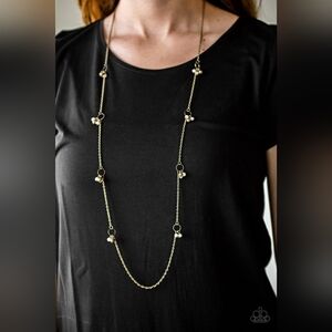 House Party Posh Brass Necklace